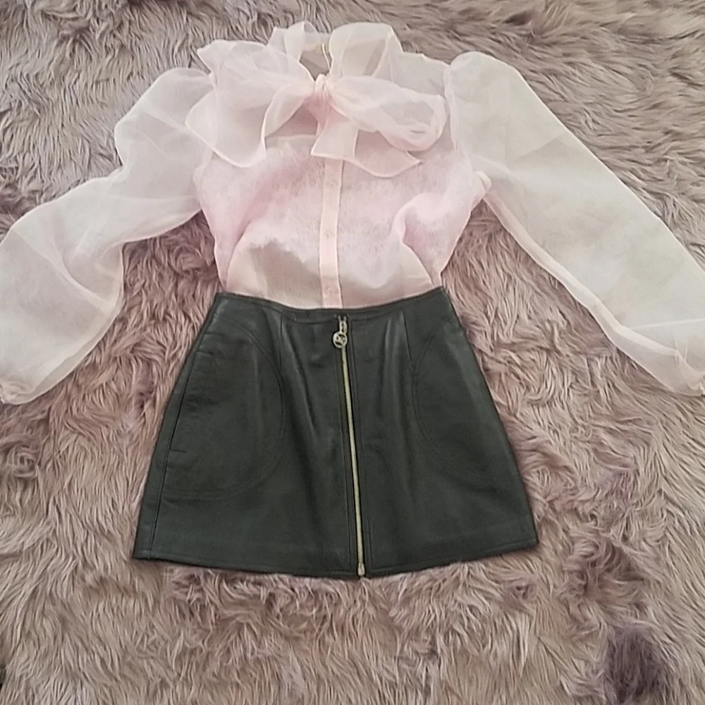 Sheer Lace Blouse in Blush - Picture 3 of 5